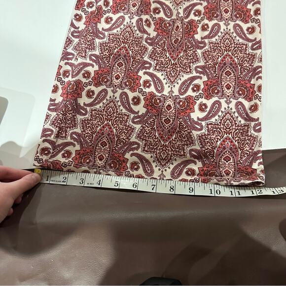 Maurices Pink Paisley Print Sleeveless Tie Waist Cropped Wide Leg Jumpsuit Sz XS - Picture 13 of 13